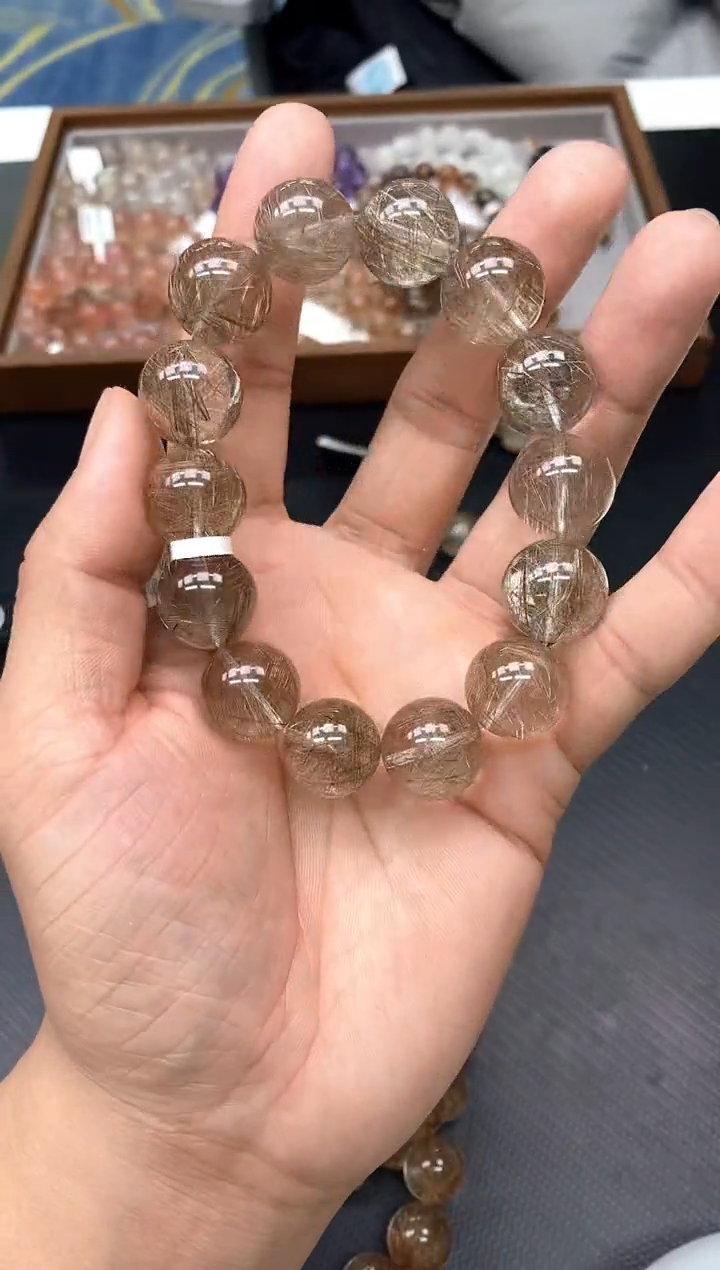 未镶嵌手串水晶?****?7银发晶16mm