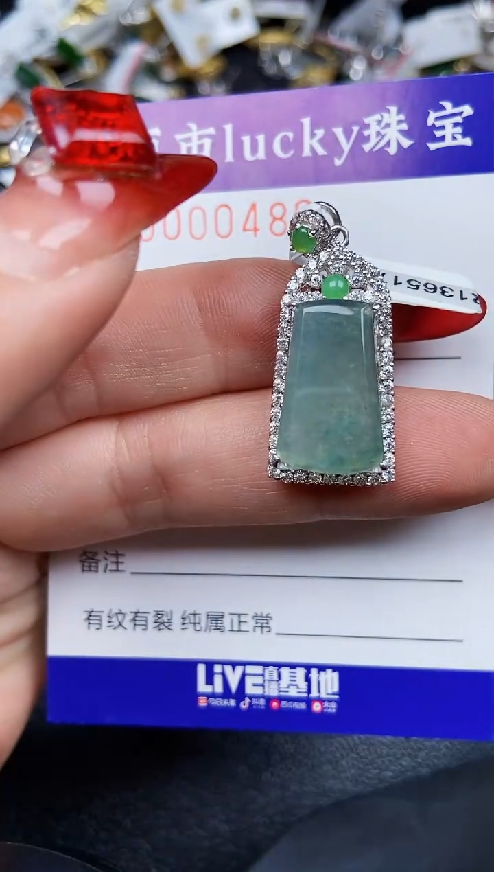 【闪购商品】翡翠颈饰银S925镶嵌0486