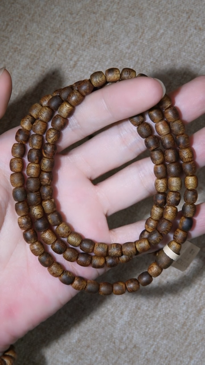 【闪购商品】沉香手串种植奇楠鼓珠0.6 长串14g醇化一年半