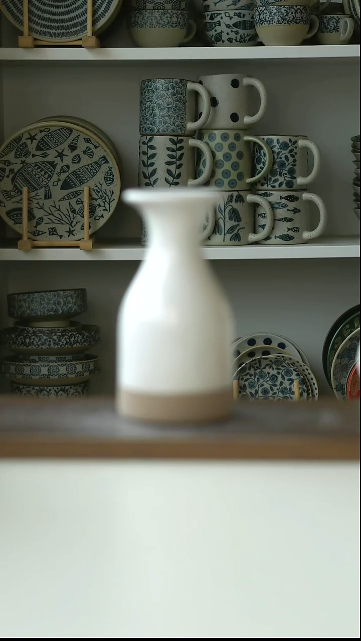 陶极简白花瓶15cm@4-2@微瑕