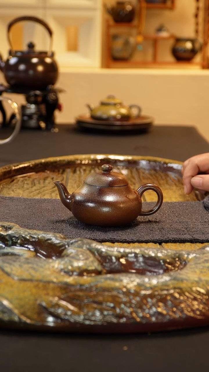 紫砂柴烧纯自然紫砂柴烧130毫升