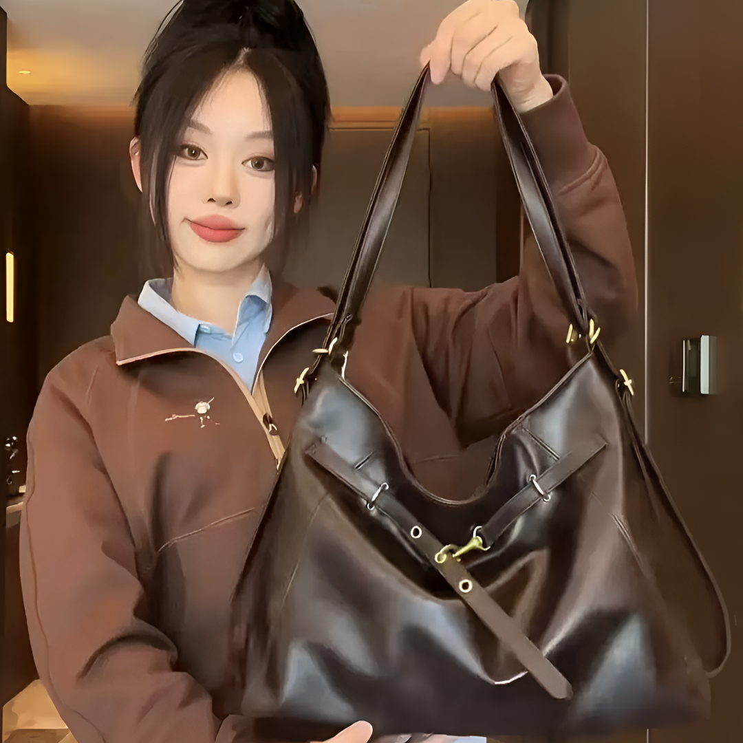 美拉德大容量包包女士2025秋冬季新款休闲百搭双肩包女通勤托特包