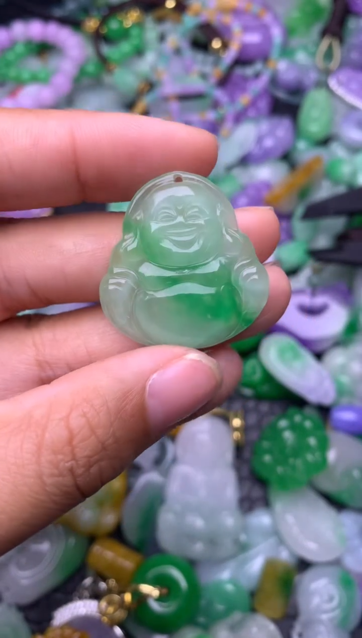 颈饰未镶嵌翡翠缅甸翡翠吊坠