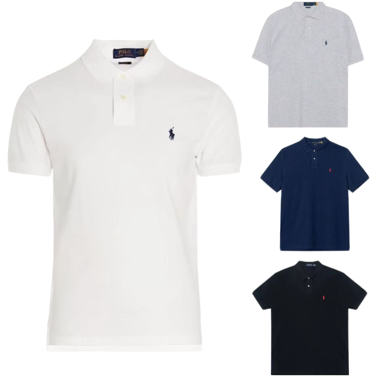 Polo Ralph Lauren 纯色Logo刺绣短袖休闲商务Polo衫 男款 黑色