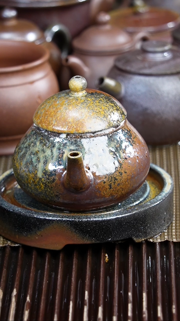 茶壶紫砂鱼**哥柴烧  梨型