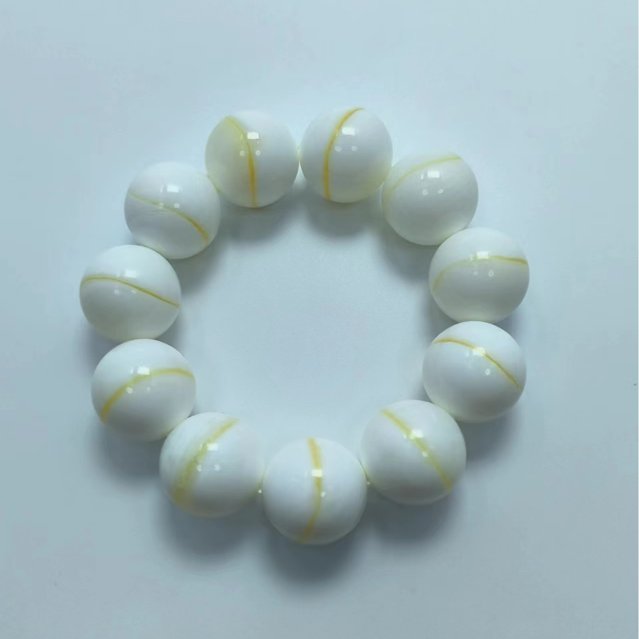 白色圆珠一线20-手串 B5064 多样性发其一 气质 | 时尚 经典 珠宝