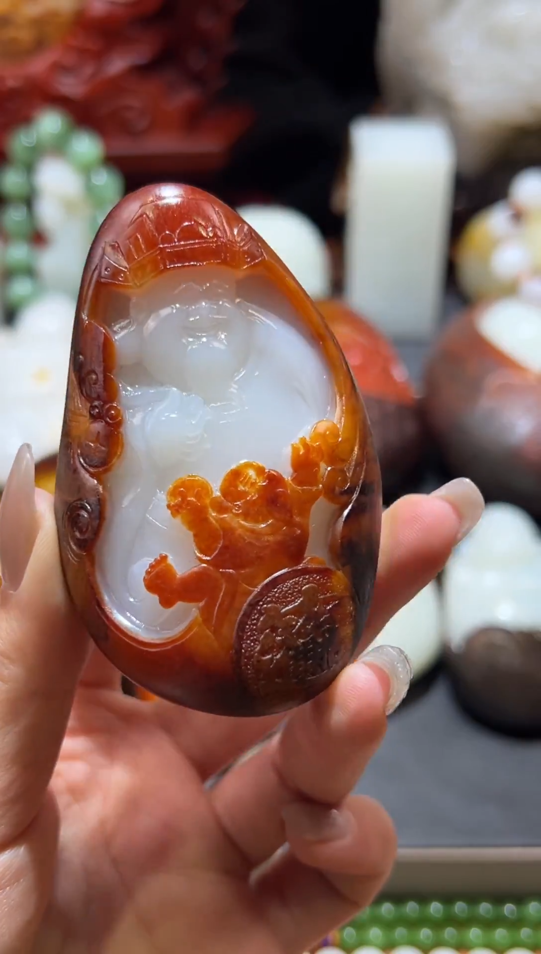 未镶嵌和田玉把件人**姐和田玉