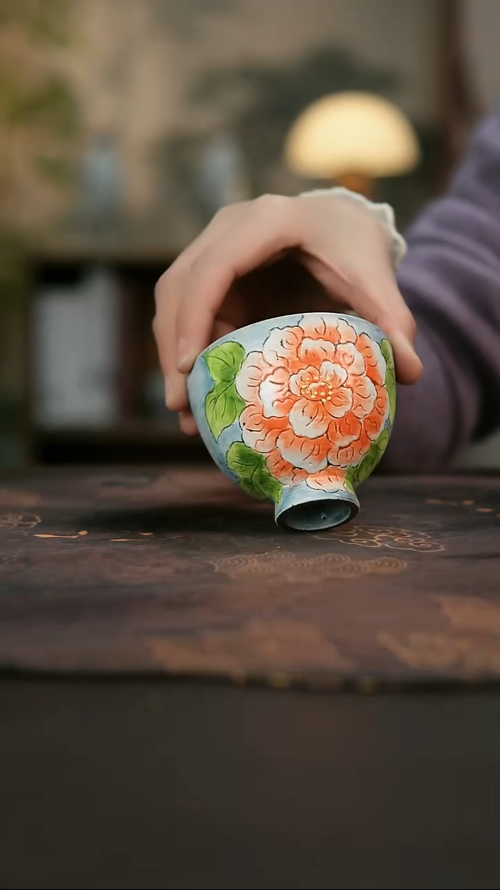 景德镇陶瓷杯碗柴烧多人