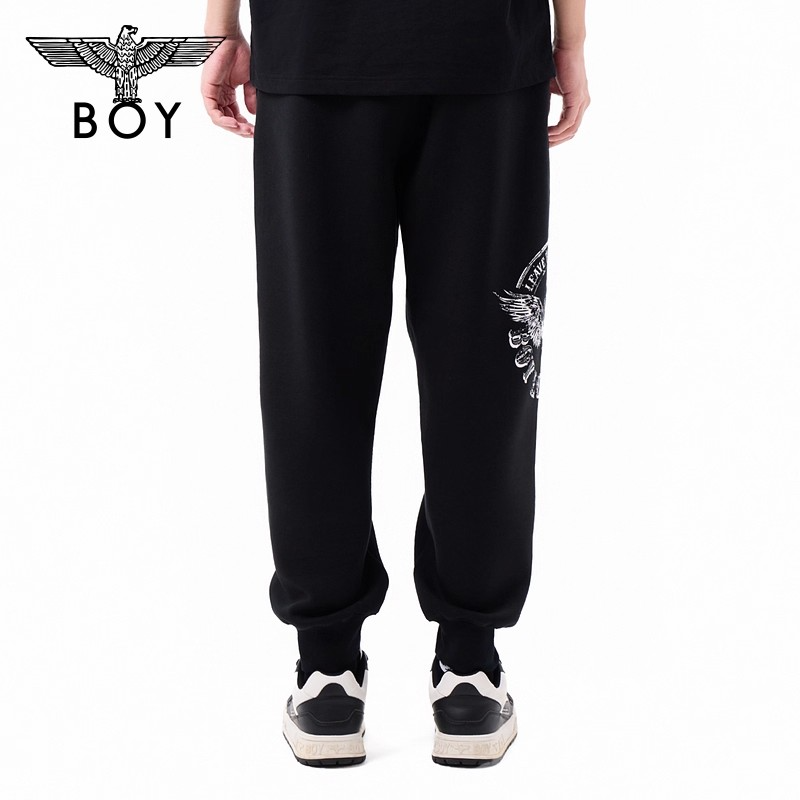 BOYLONDON潮流保暖束脚长裤2025年冬新款运动休闲针织裤N15069