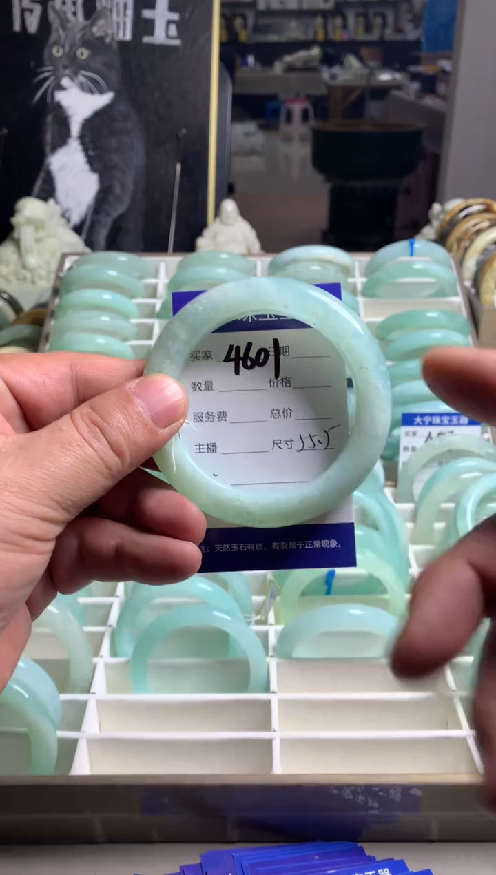 【闪购商品】蛇纹石玉手镯未镶嵌4601