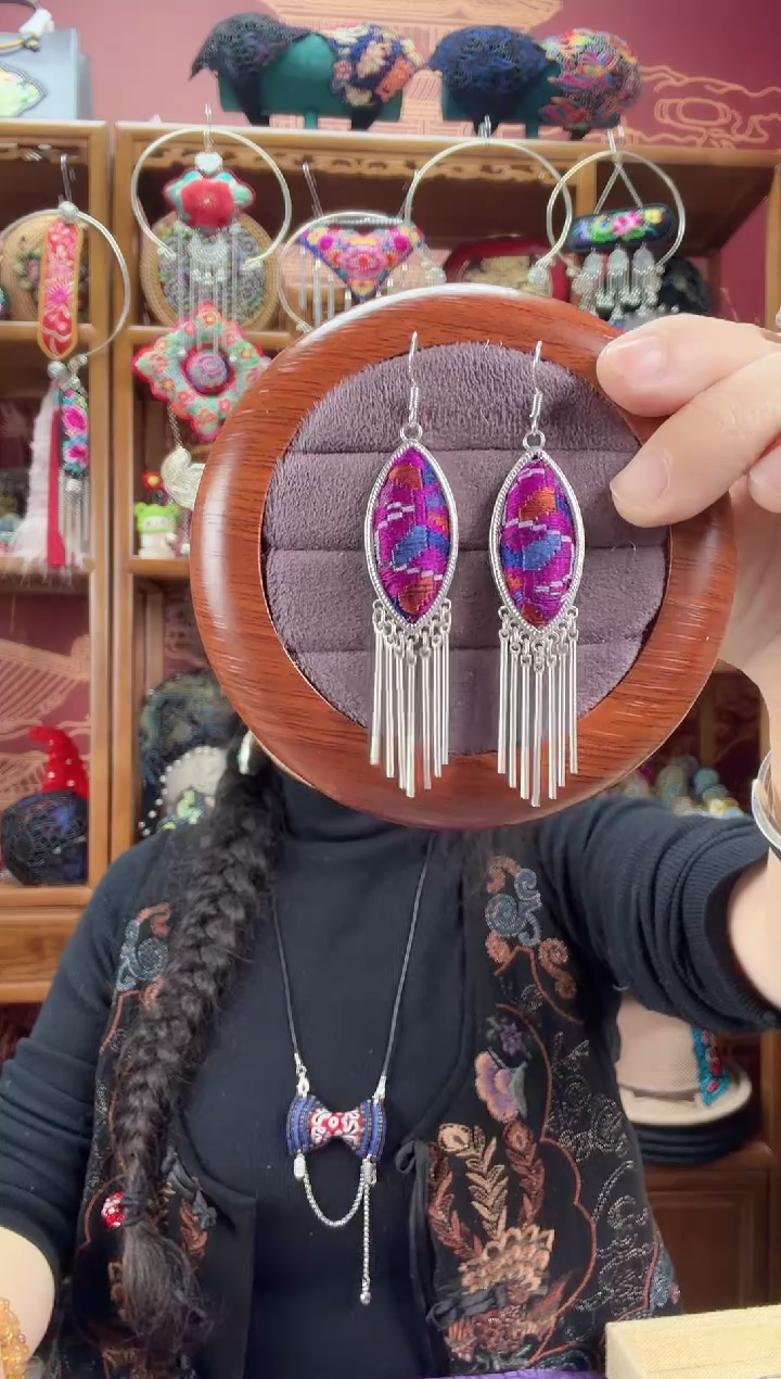 刺绣耳环36甜甜家