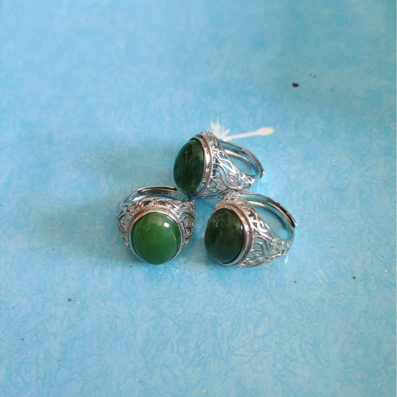 【张总福利】和田玉未镶嵌多样性发其一男戒指 311