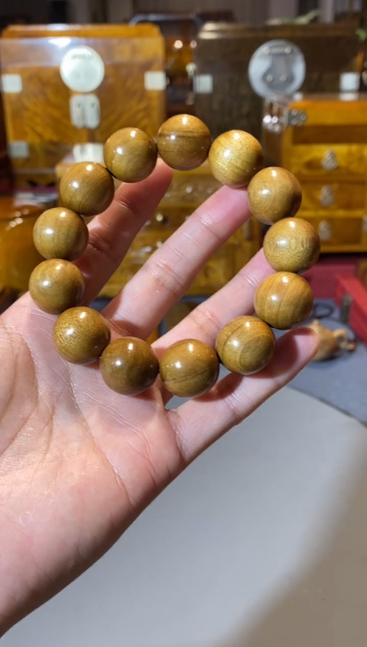 金丝楠小叶桢楠 1.8手串 满金丝