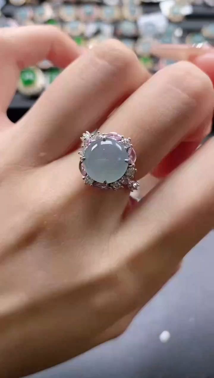 【闪购商品】翡翠戒指银S925镶嵌51511