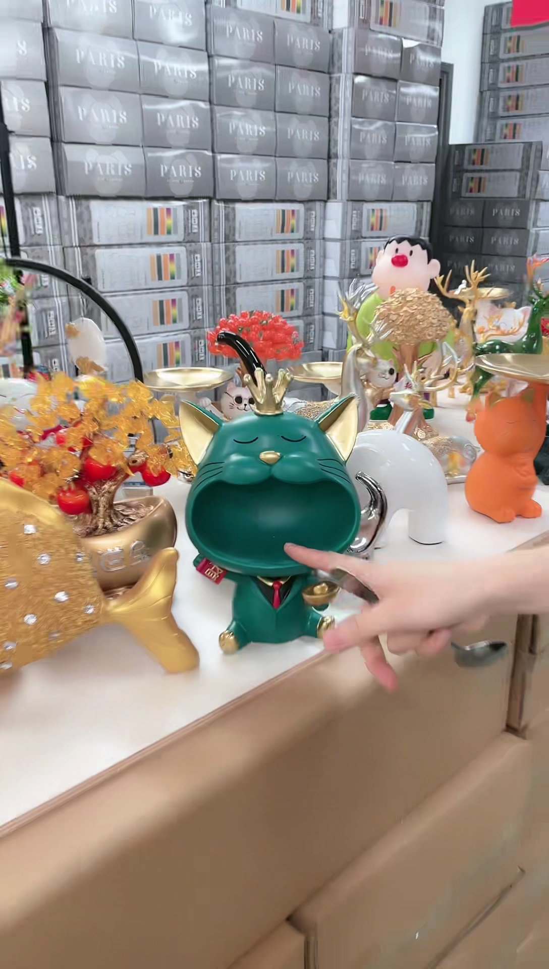 树脂11111绿色大嘴猫