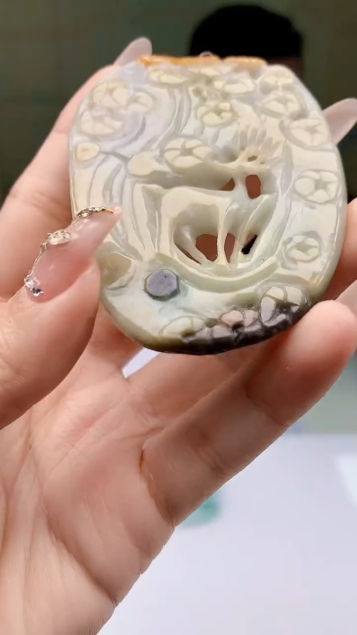 【闪购商品】定制翡翠未镶嵌5152ty-毛货挂件79