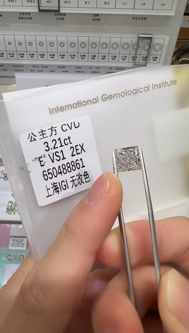 【闪购商品】实验室培育钻石未镶嵌@ 3.21ct 先鉴赏，再定制！