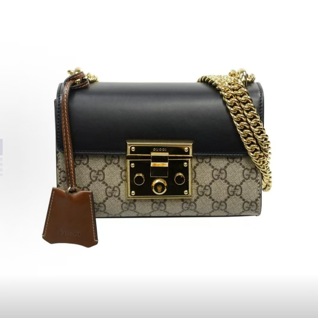 99新 GUCCI/古驰 padlock 月光宝盒老花单肩包斜跨包