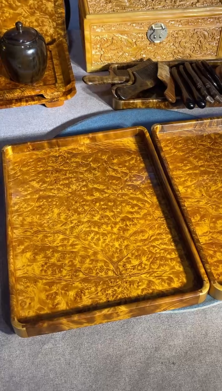 乌木类成套家具超大瘤疤茶盘单个 4