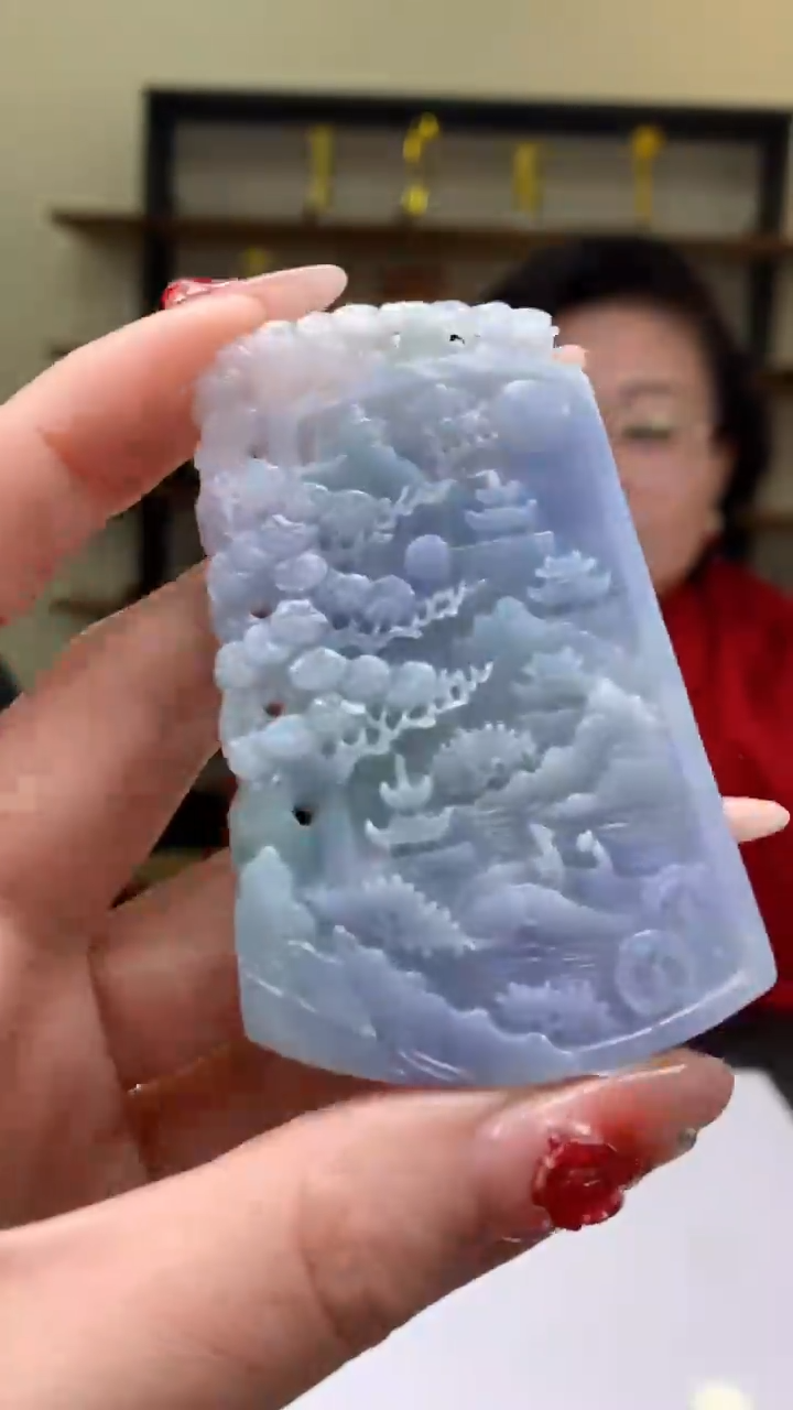 【闪购商品】定制翡翠未镶嵌1071ry-毛货挂件133