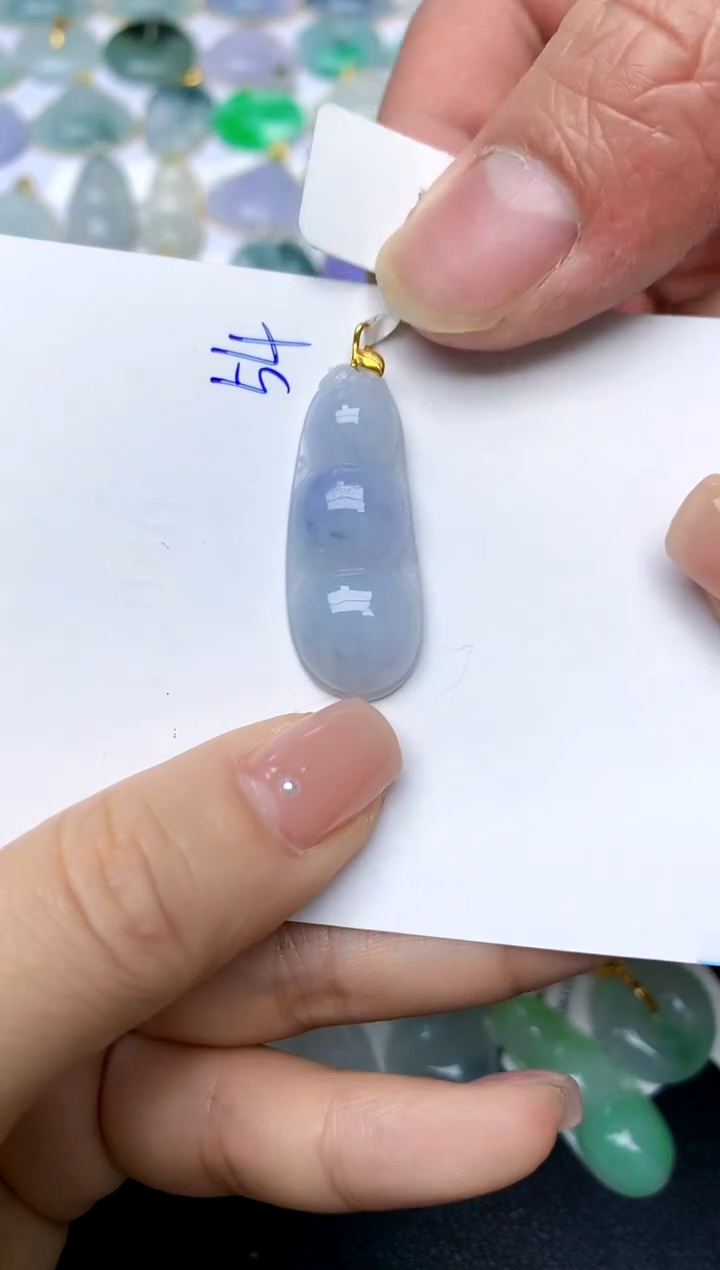 【闪购商品】翡翠颈饰18K金镶嵌54天然A货翡翠