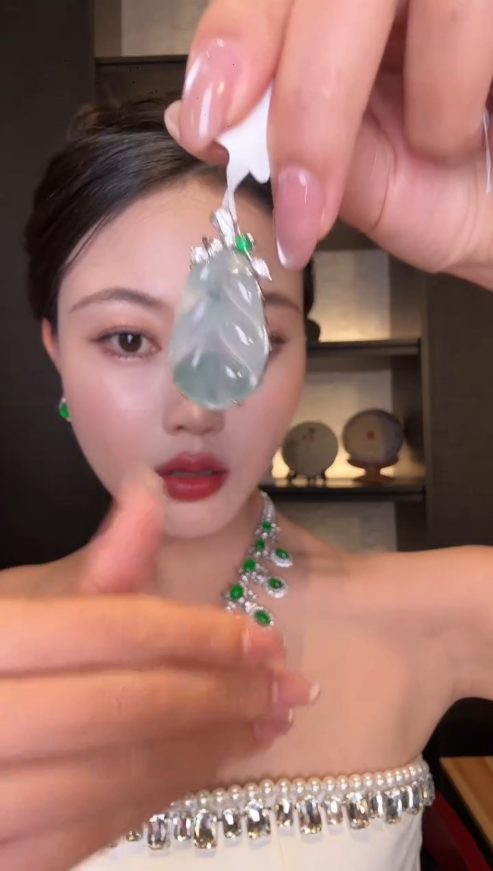 颈饰银S925镶嵌翡翠49