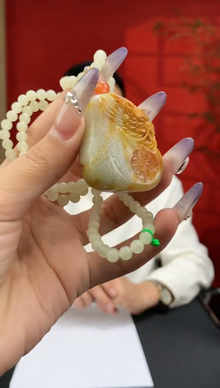 和田玉未镶嵌颈饰C182