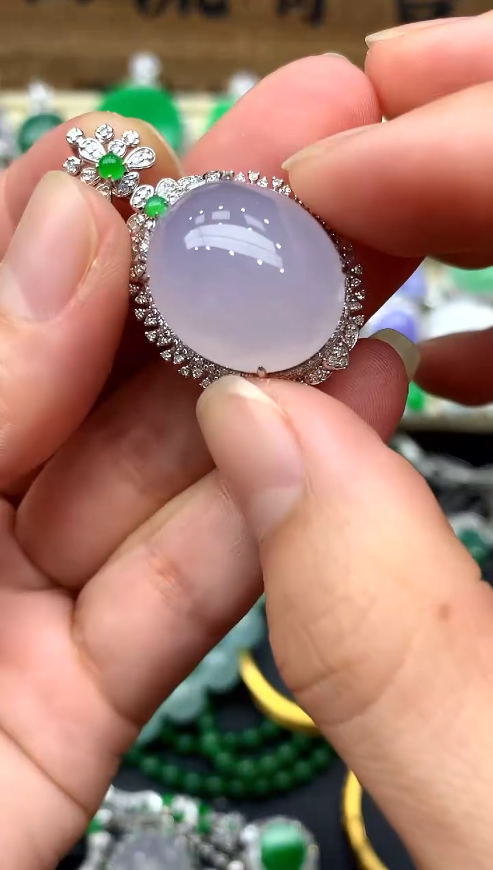 【闪购商品】翡翠颈饰18K金镶嵌455-中国好珍宝