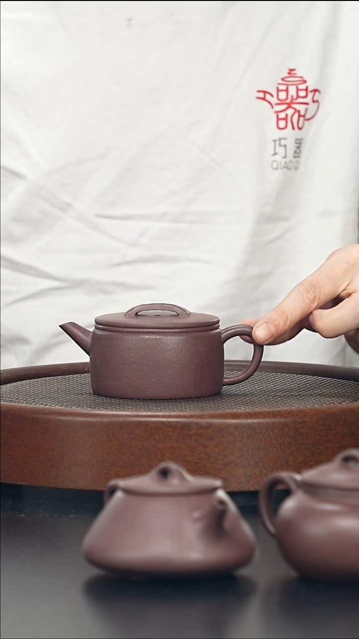 茶壶紫砂汉瓦-紫泥-全手工无添加-150cc（完美品）