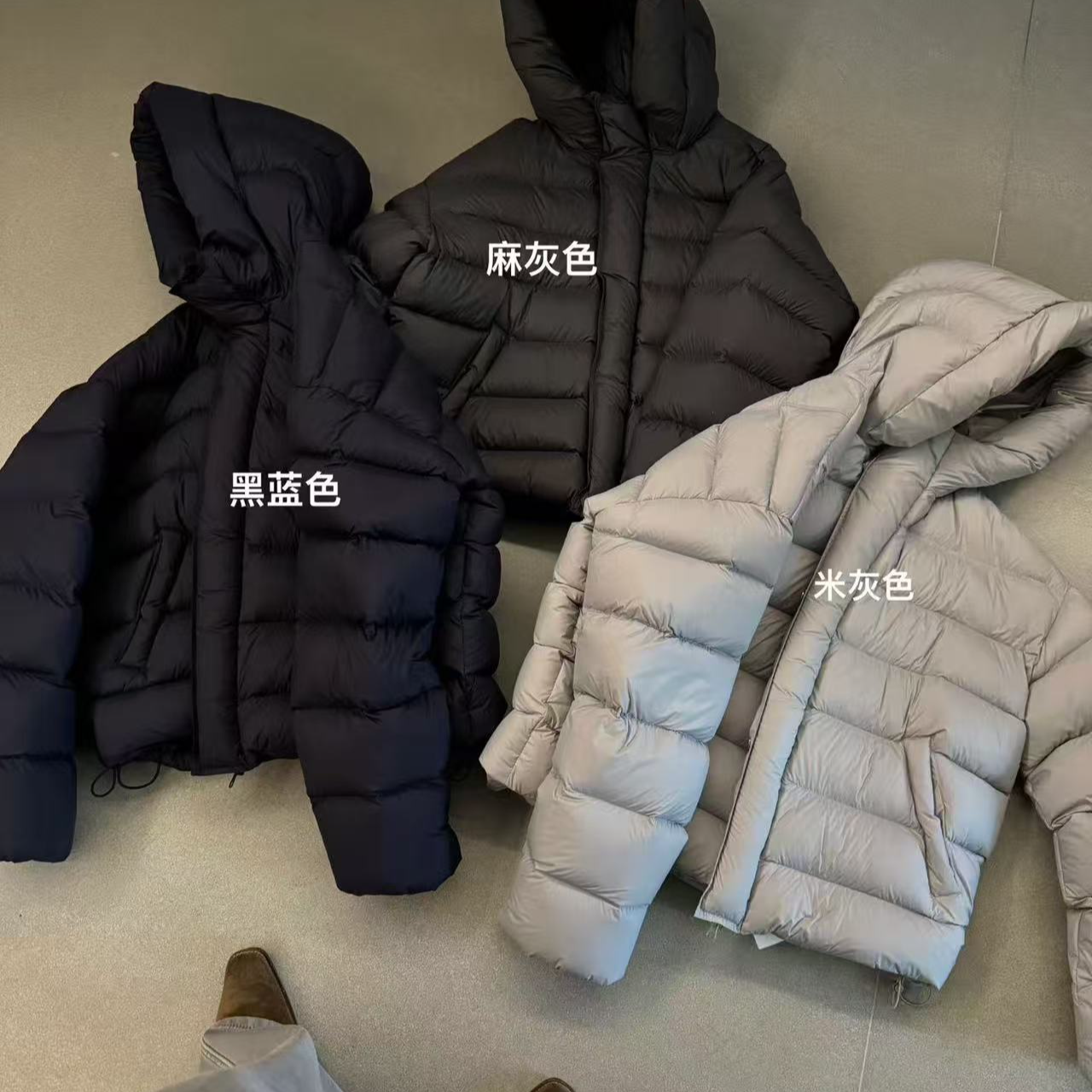 THE CANAL.高品质横排连帽高级色羽绒服