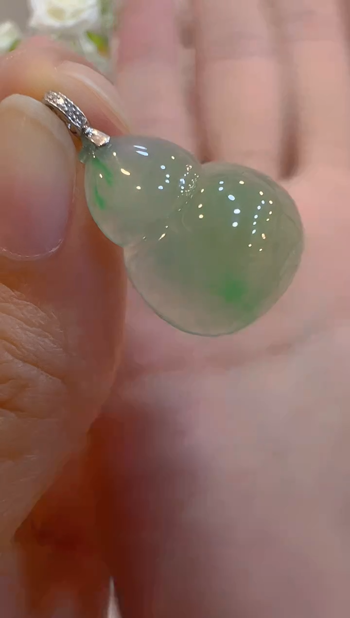 翡翠18K金镶嵌吊坠(不含链)多样性团购发一件