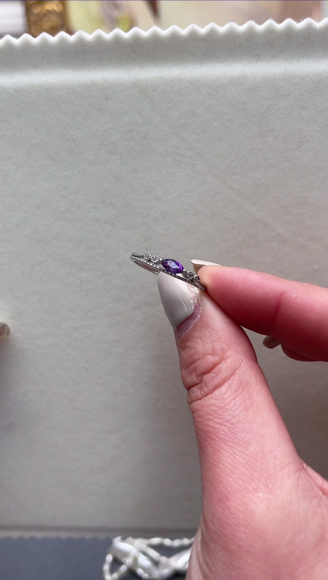 【闪购商品】紫晶戒指银S925镶嵌aj4600戒指