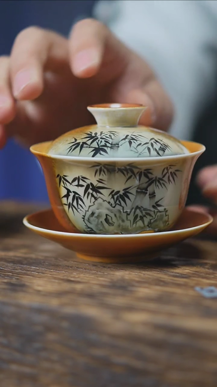 【闪购商品】墨竹三才盖碗系列