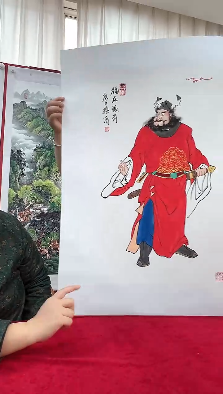 国画梅清老师2.7平尺人物作品