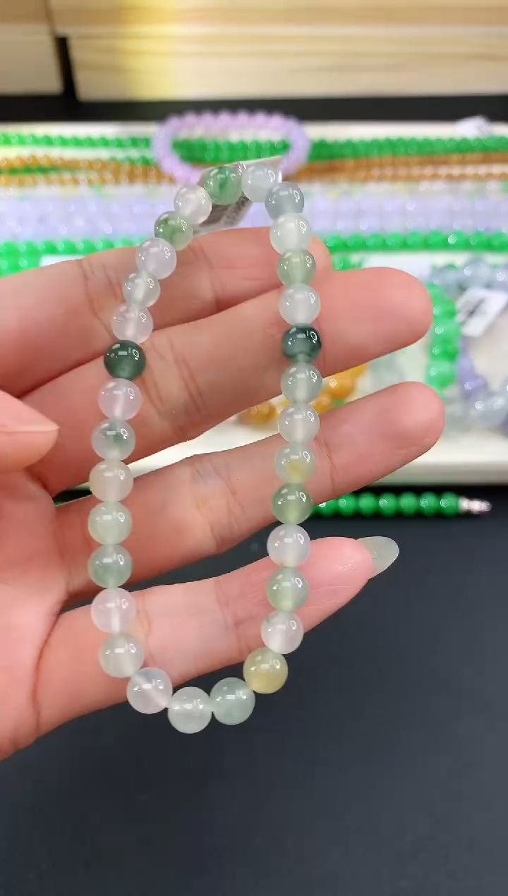未镶嵌手串翡翠44|1500