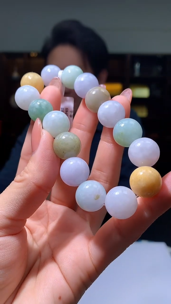 【闪购商品】定制翡翠未镶嵌1051hm-毛货手串25