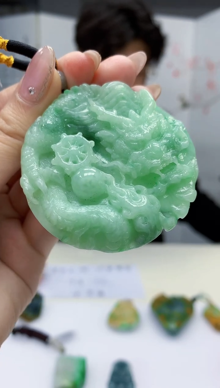 【闪购商品】定制翡翠未镶嵌5145jw-毛货挂件8