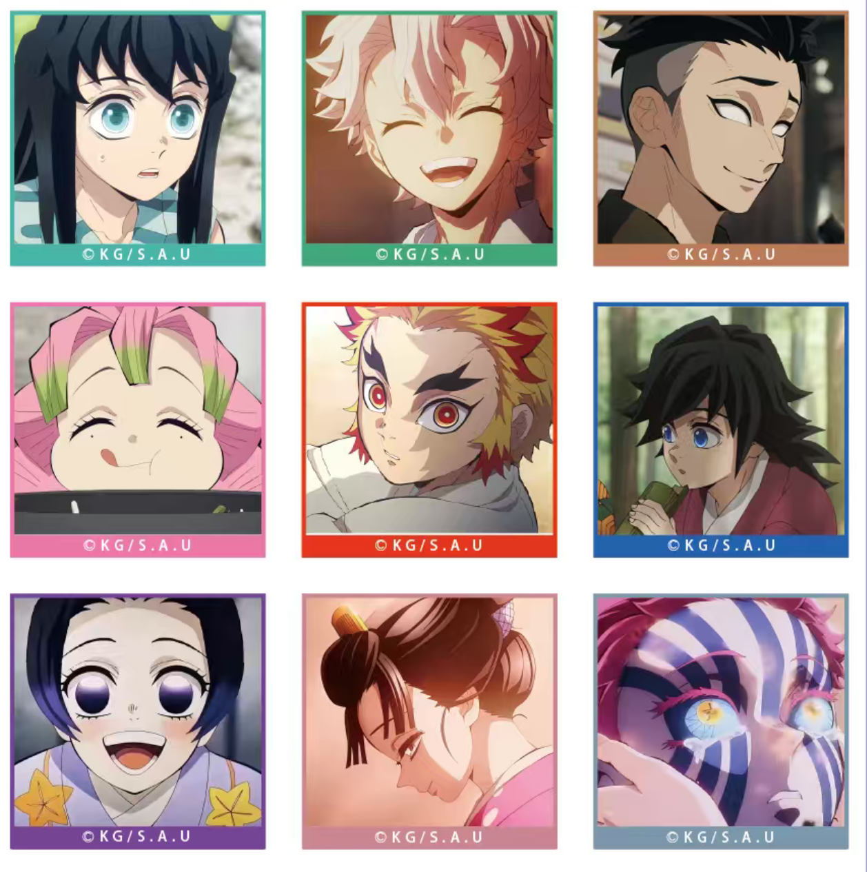 鬼灭之刃二创周边miniTV名场面亚克力砖