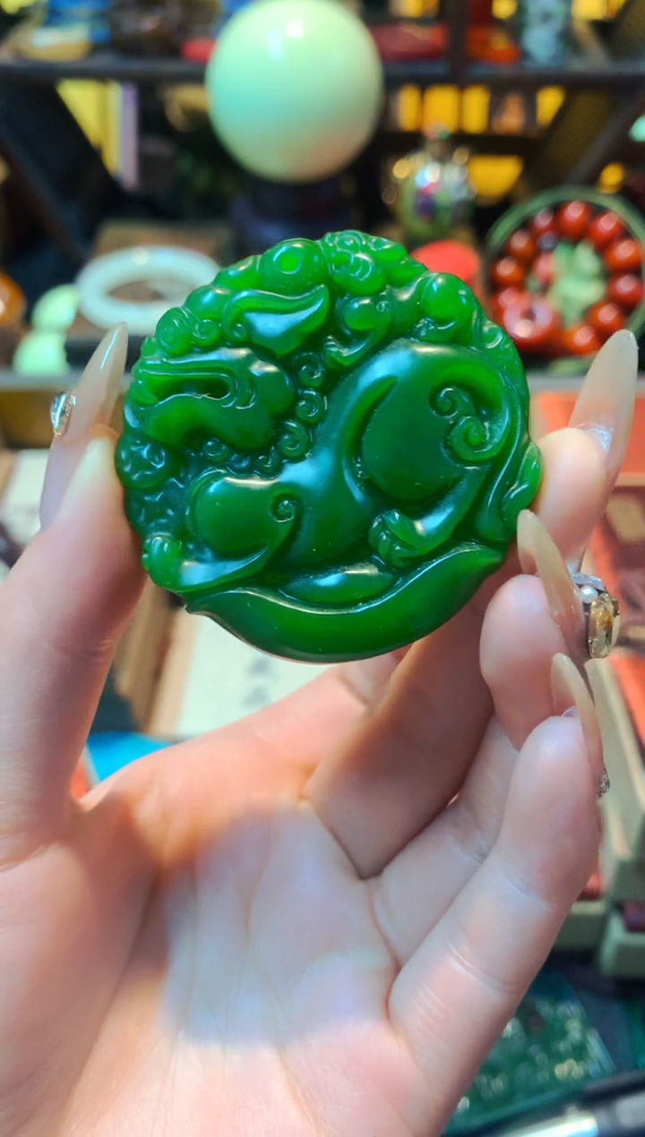 【闪购商品】和田玉（碧玉）挂件未镶嵌主播推荐主播推荐