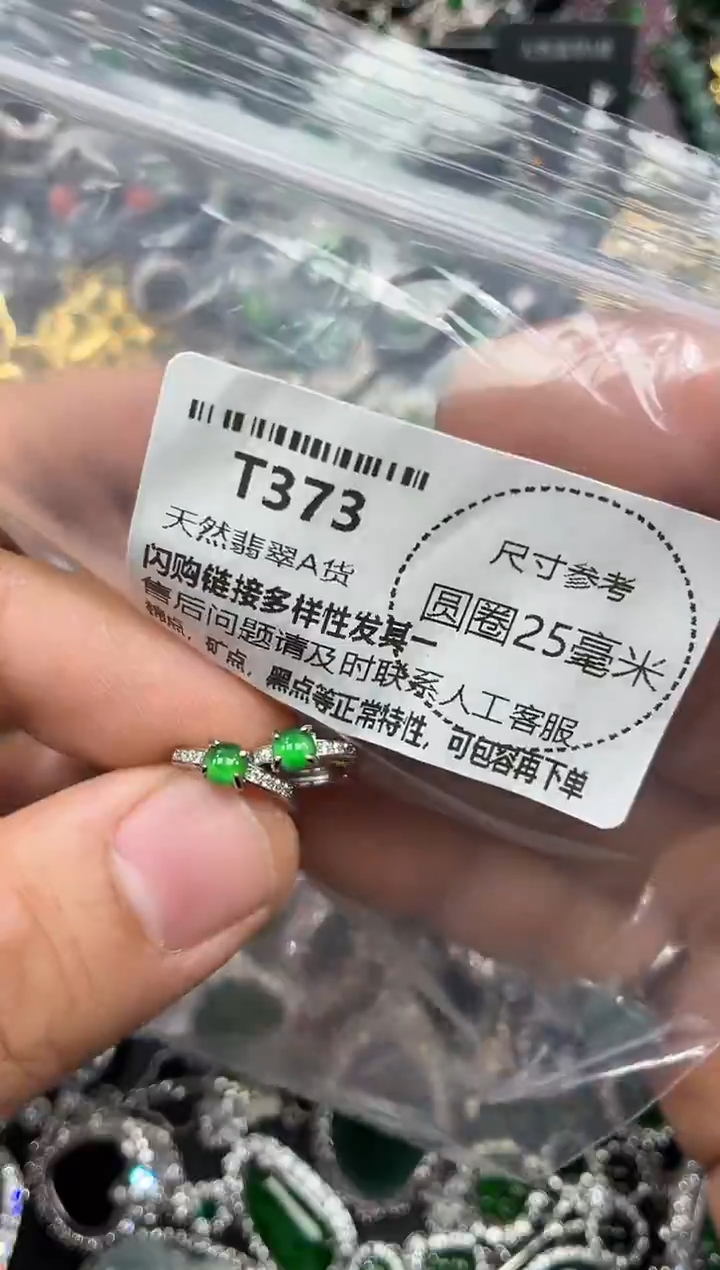 颈饰未镶嵌翡翠T373耳扣