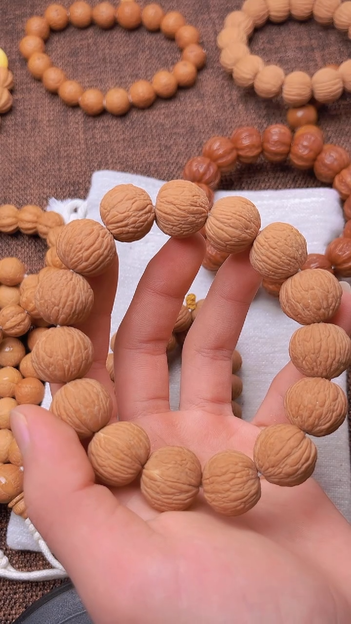 手串猴头核桃原皮原色凤羽猴头19+微瑕