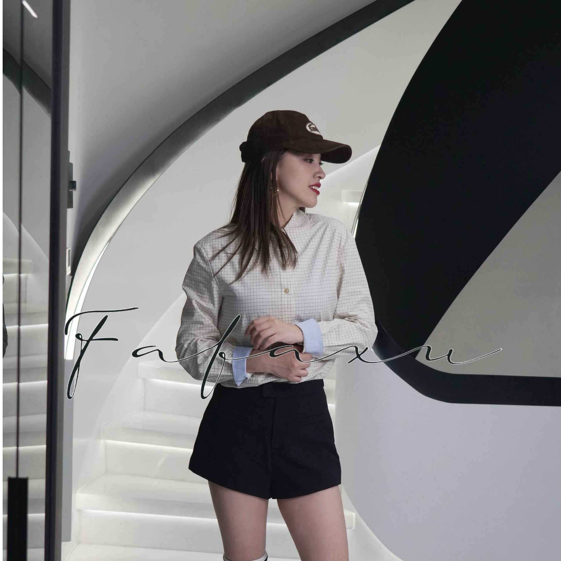 【FAE】无事请插兜休闲夏季韩版牛仔衬衣春秋时尚宽松黑色衬衫外穿