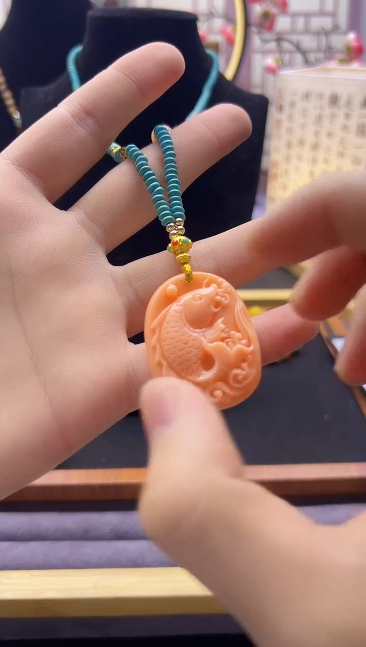 【闪购商品】玛瑙/玉髓颈饰14K金镶嵌X307       