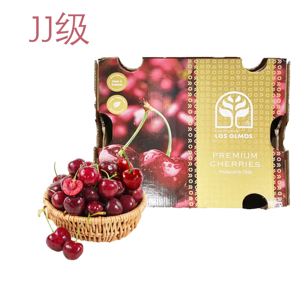 智利车厘子 2J级 5斤装2.5kg/箱 单果≥28mm【有坑洼属正常现象】