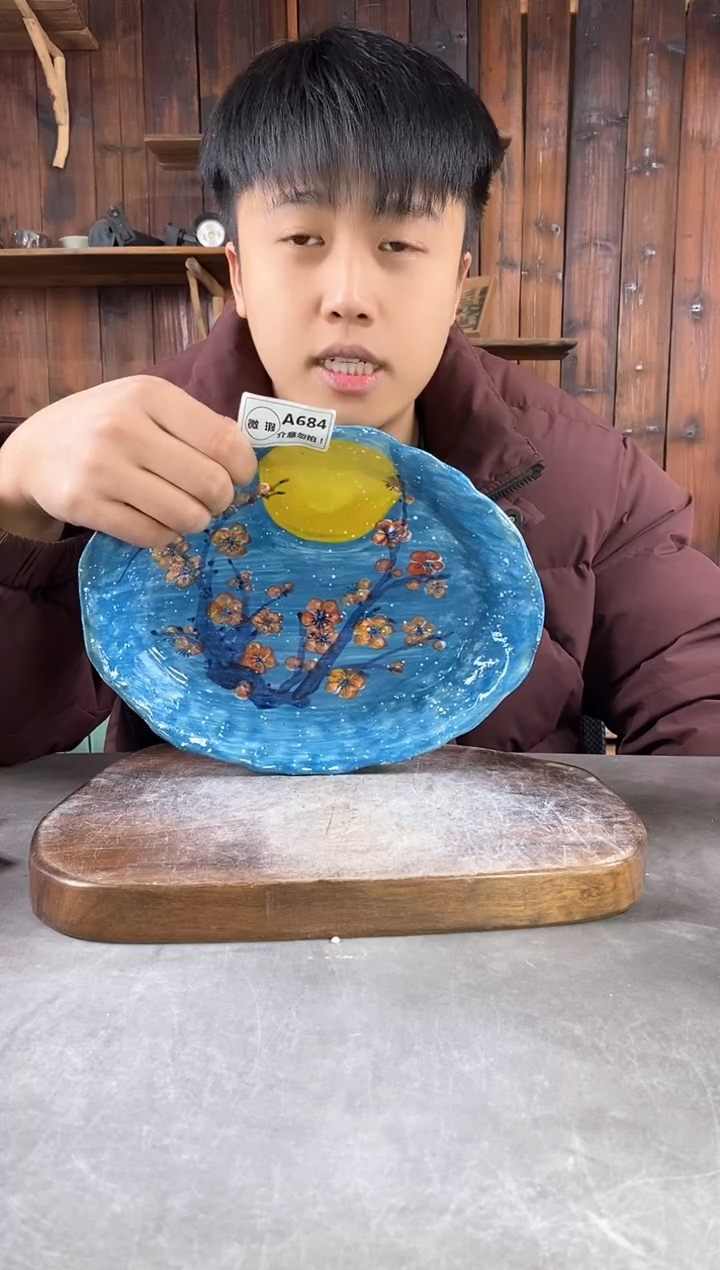 【闪购商品】碗684暇，手工手绘，新年快乐！