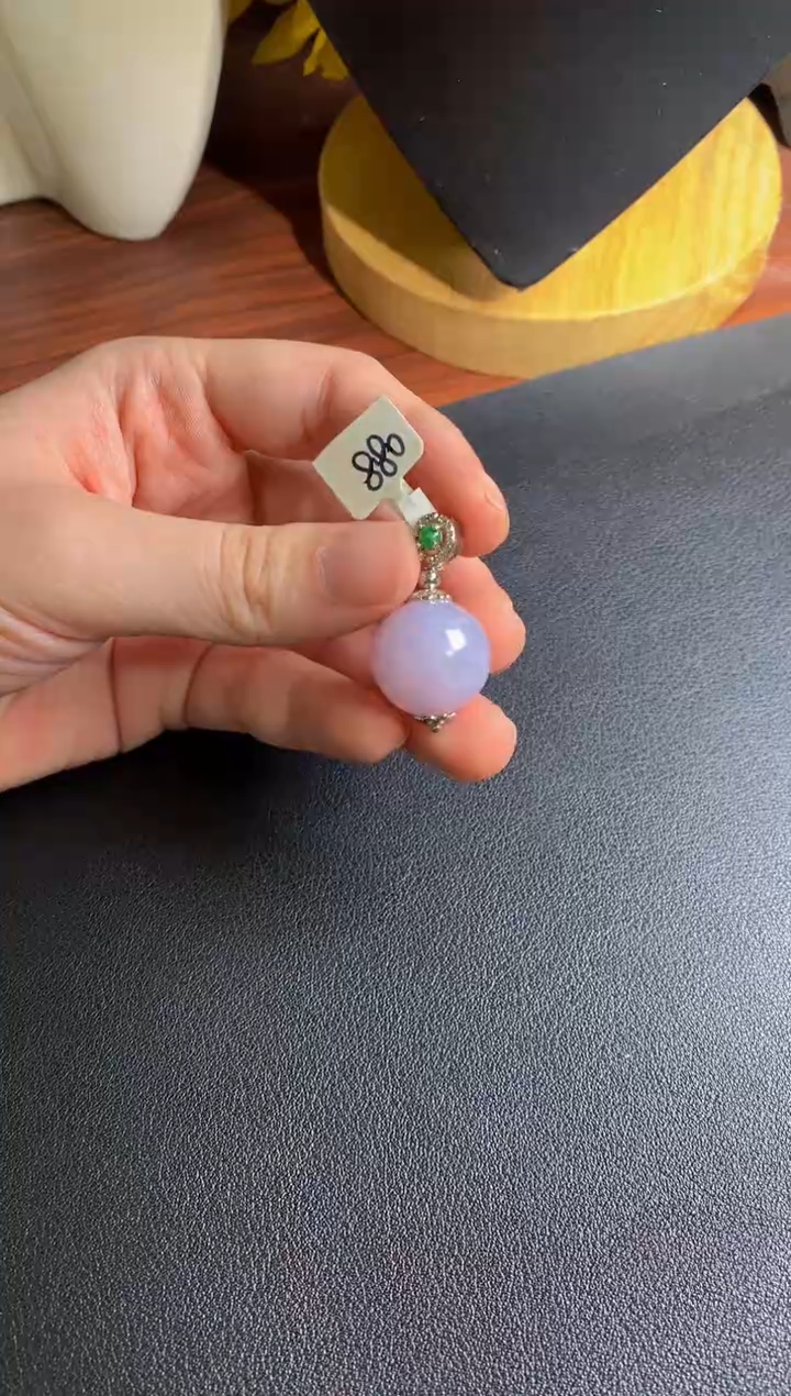 颈饰银S925镶嵌翡翠翡翠
