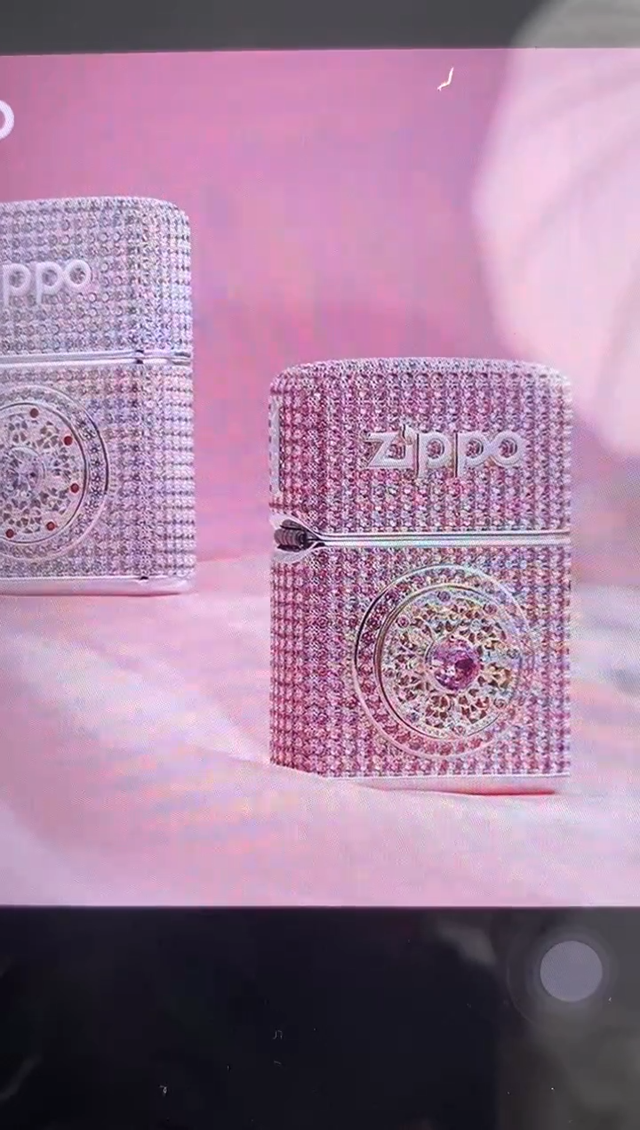 铜ZIPPO粉钻心动罗盘