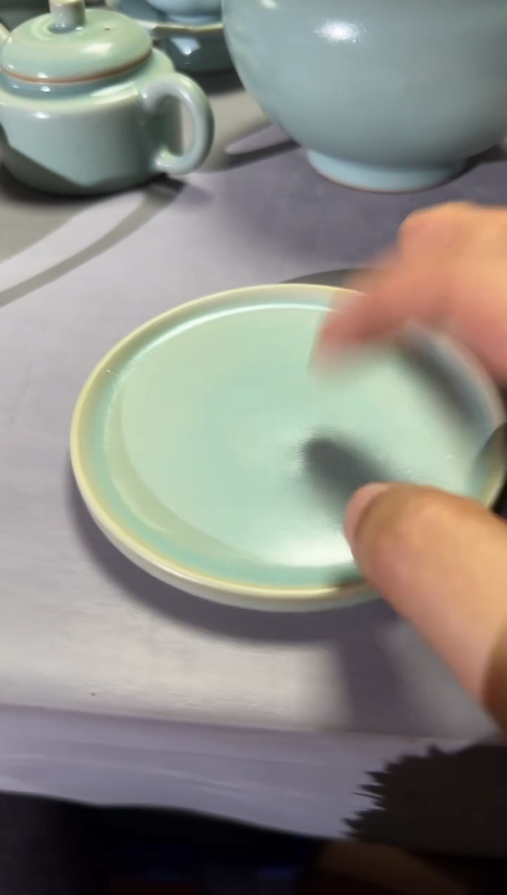 汝瓷平顶山汝瓷产品   仿古杯垫