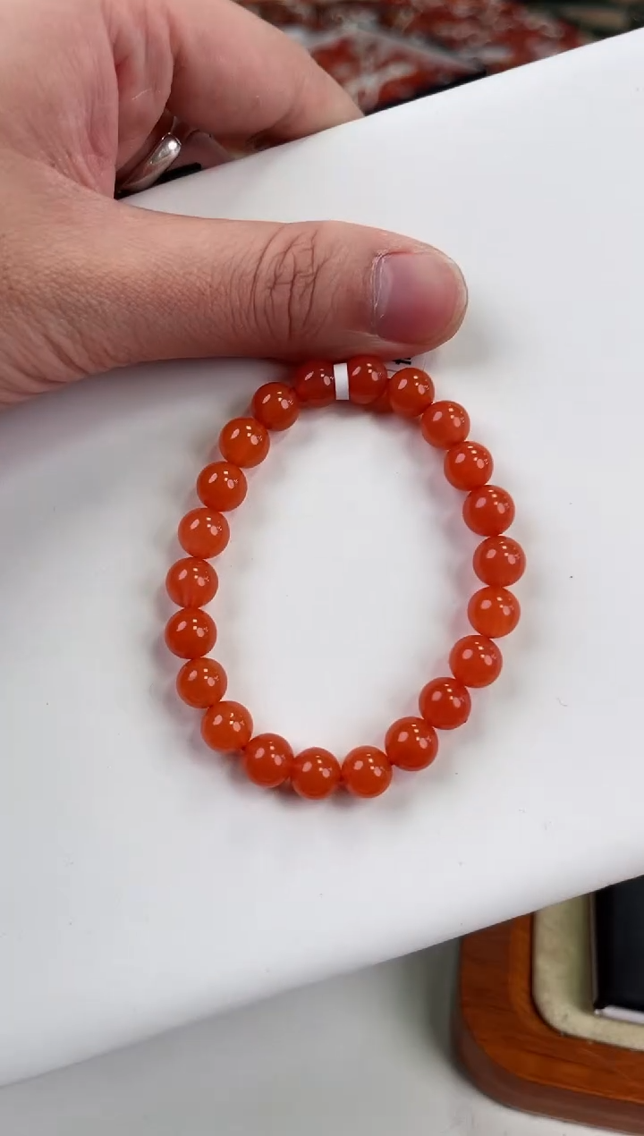 【闪购商品】南红玛瑙滴水洞手串8+未镶嵌一个/条