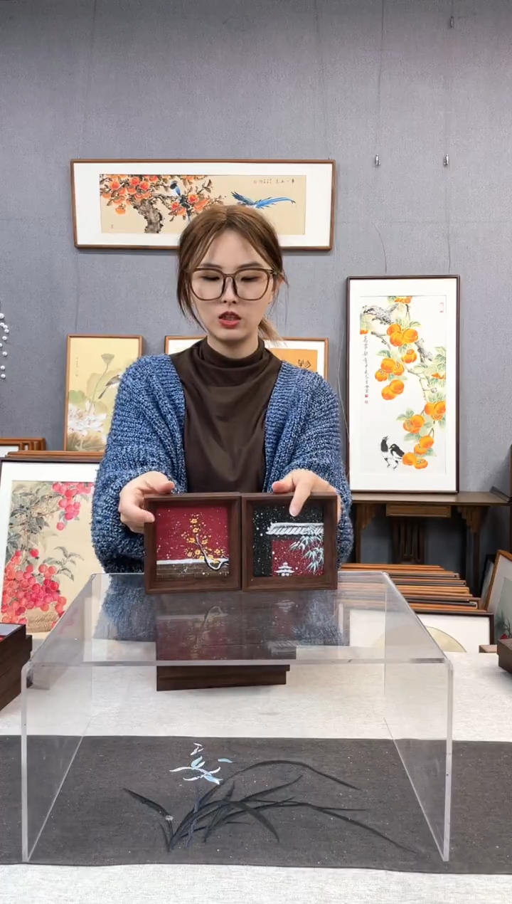 【闪购商品】国画5寸-小摆台作品-两个